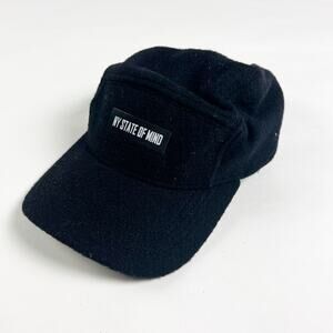 NY State of Mind black wool five panel hat